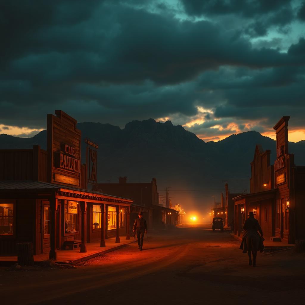 RedM Roleplay Frontier Town bei Dämmerung – Red Dead Redemption RP Posse-Verwaltung mit ClanHQ